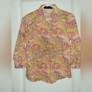 Vintage Harve Benard Floral Patterned Button Down XS
